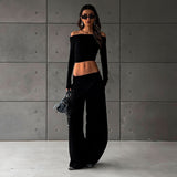 Premium irregular splicing straight wide-leg pants women's  spring new drape suit pants design trousers