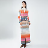 2025 New Chinese pleated trench coat women's clothing new ethnic style loose lace-up fashion robe with cardigan coat