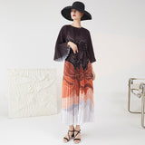 2025 High-end pleated dress women's temperament elegant pleated skirt long high-end sense New Popular trade women's clothing foundry