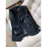 2025 Worsted wool small suit  spring new casual suit jacket women's versatile, spring and autumn slim women's clothing