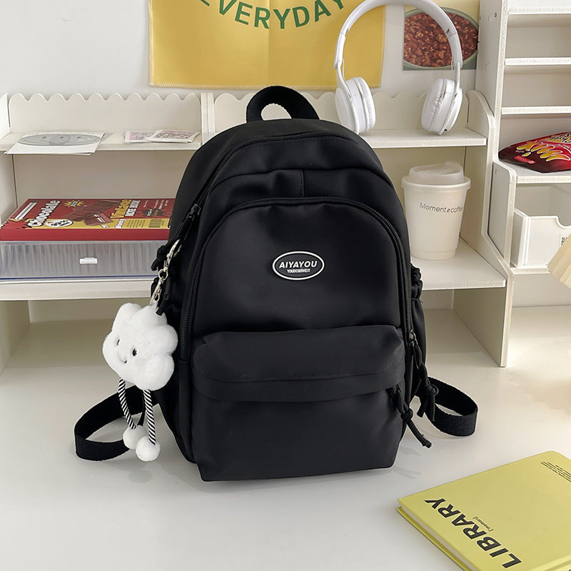 Schoolbag Girl College Students' Backpack Japanese Style All-Matching Niche Student University Style Korean Style Girl Backpack Travel Bag