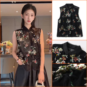 Summer new trend national style embroidered vest 2025 new Chinese light luxury lace vest women N3063