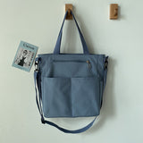 Waterproof Canvas Bag Female Summer One Shoulder Bag Bag Female Large Capacity Schoolbag Female College Student Crossbody Bag All-Matching Ins