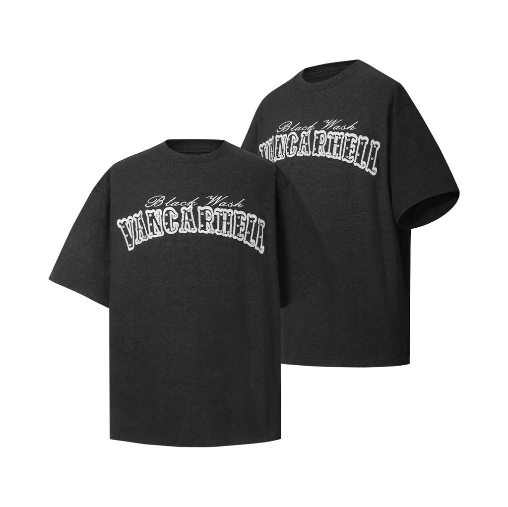 2025 8533 2025n Street 2025 Summer Embroidery Hot Diamond Design Sense Men's Loose Premium Heavy Short Sleeve T-Shirt