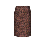 2025 popular autumn new leopard print skirt fashionable versatile women's retro printing autumn and winter casual temperament