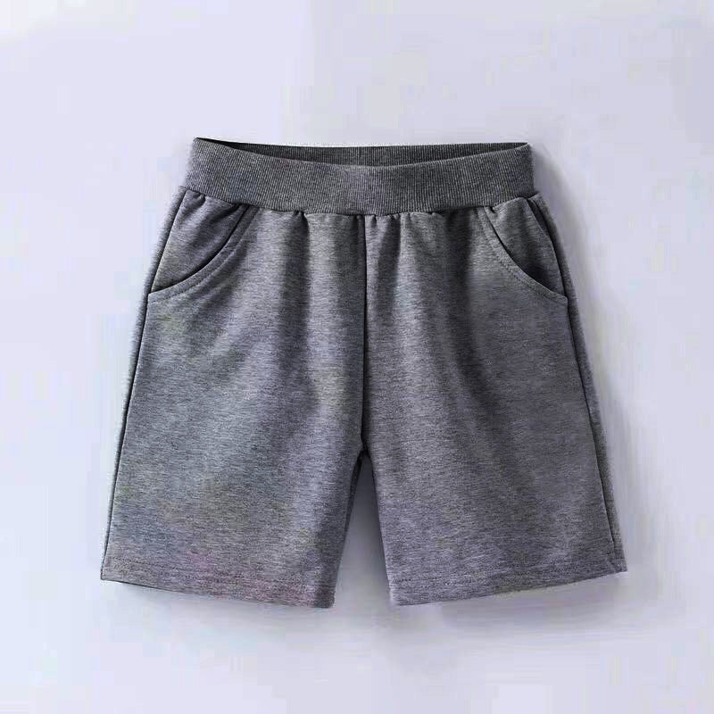 New Summer Knitted Children's Cotton Middle Pants 5 Pants Boys Girl's Sports Shorts White Black Shorts