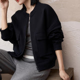 2025 Thin velvet tooling style baseball jacket, high-end 3-color casual jacket top women's clothing  spring and autumn new versatile