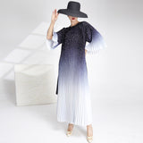 2025 Shenzhen Nanyou high-end gradual change long dress dress women loose large size meat cover thin temperament dress dress dress