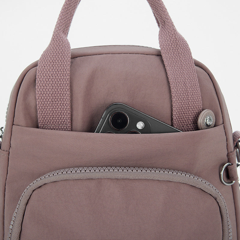 Cross-Border Lightweight Multi-Layer Pocket Middle-Aged Mom Bag New Women's Shoulder Messenger Bag Korean Style Waterproof Nylon Cloth Bag Fashion