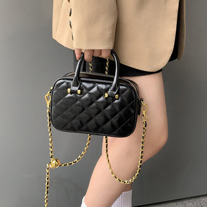 GOOSUDU 2025 popular New Xiaoxiangfeng Rhombus Hand Bag Women's Simple Small Square Bag Shoulder Bag Chain Bag Crossbody Pillow Bag