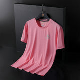 GOOSUDU Couple's Ice Silk Short Sleeve Men's Summer Thin Quick-Drying Casual Sports T-shirt plus-Sized plus Size Summer T-shirt