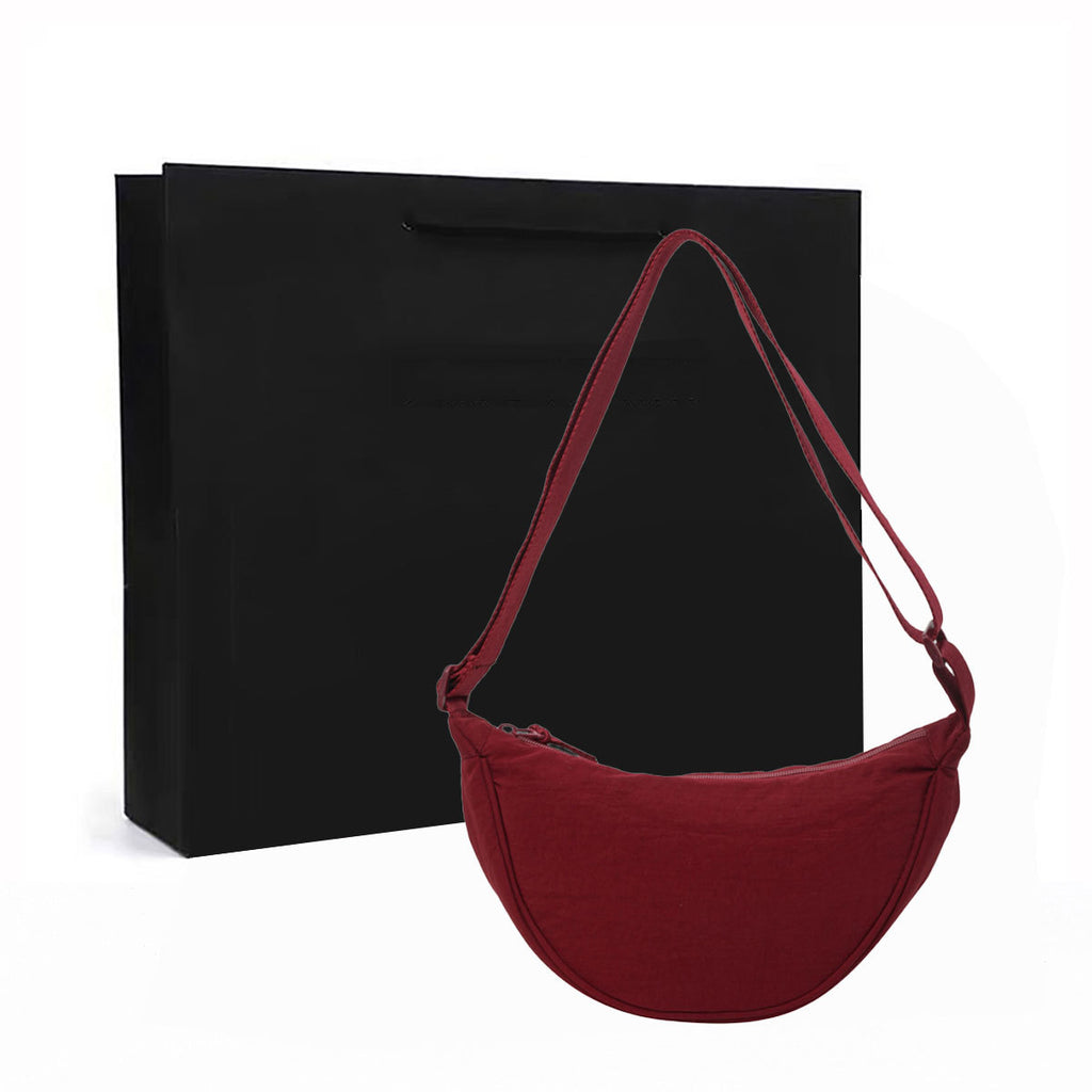 Fitting Room Same Style Women's Messenger Bag Xiaohongshu Nylon Dumpling Bag Student Shoulder Bag Casual Cloth Bag Factory Supply