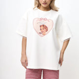 Popular and   Spice Girls ins Wind Tide Brand Loose Heavy Cotton Short Sleeve Summer Design Sense Niche Half Sleeve T-Shirt