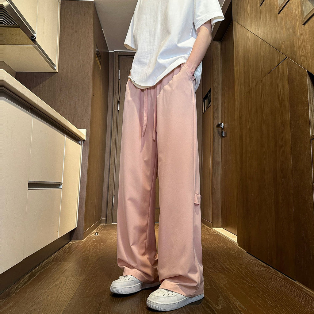 GOOSUDU In Stock Spring and Summer Thin Quick-Drying Breathable Straight-Leg Pants Men's Ice Feeling All-Matching Trousers Couple's Loose Casual Pants Fashion