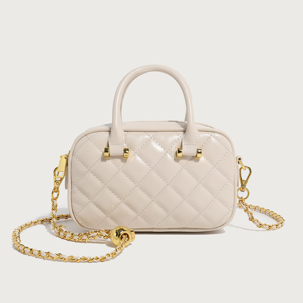 GOOSUDU 2025 popular New Xiaoxiangfeng Rhombus Hand Bag Women's Simple Small Square Bag Shoulder Bag Chain Bag Crossbody Pillow Bag