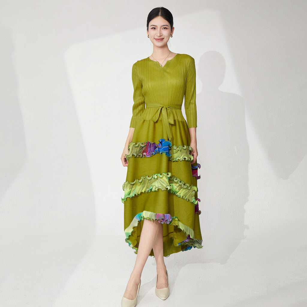 2025 Popularan fat mm large size dress long high-end women's clothing irregular temperament elegant dress temperament  long dress