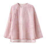 New Chinese style embroidered shirt base 2025 spring new breathable high-end temperament long-sleeved top M3070