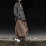 Shan Qian Nianyi, Tencel cotton retro literary and artistic thin skirt, jacquard irregular double-layer piece clip skirt