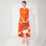 2025 Popularan fat mm large size dress long high-end women's clothing irregular temperament elegant dress temperament  long dress