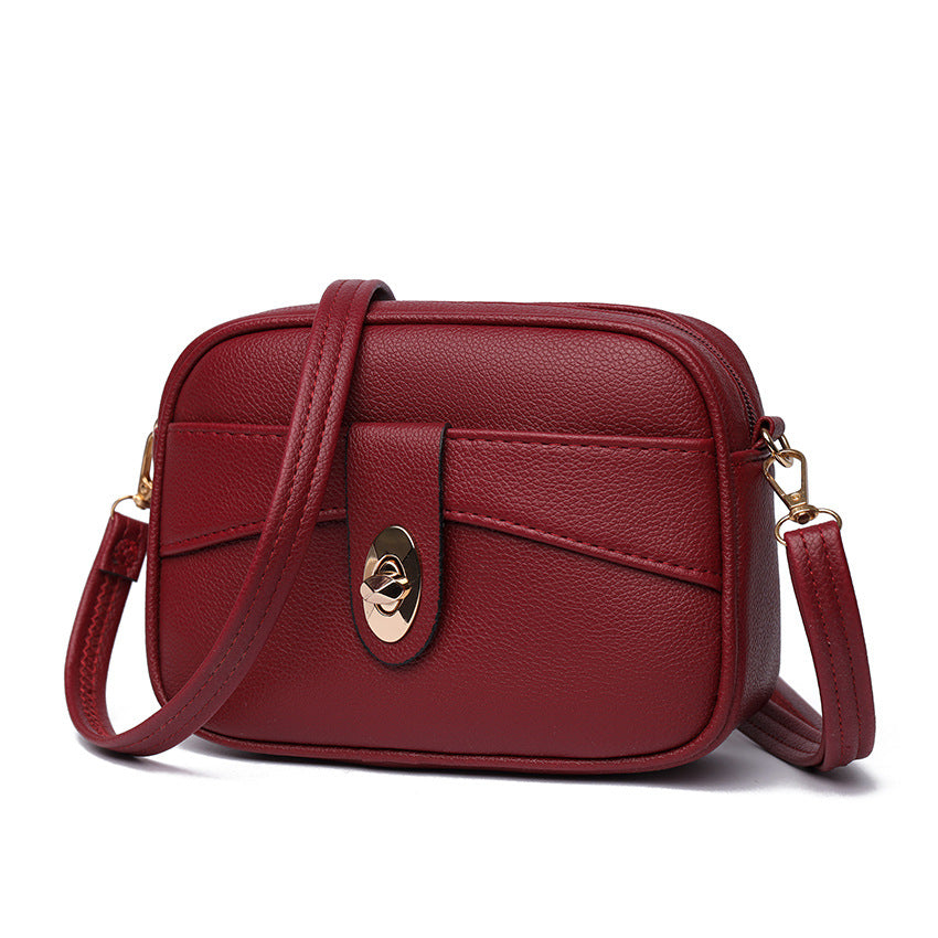 GOOSUDU 2025Internet celebrities popular popular new minimalist messenger small square bag solid color 2025 light luxury women's bag fashion messenger bag