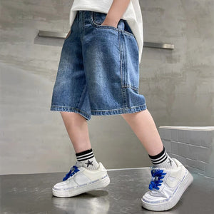 Children's Clothing Boy's Denim Shorts Children's Summer Pants  New Summer Middle Pants Korean Style Fifth Pants Thin Fashion