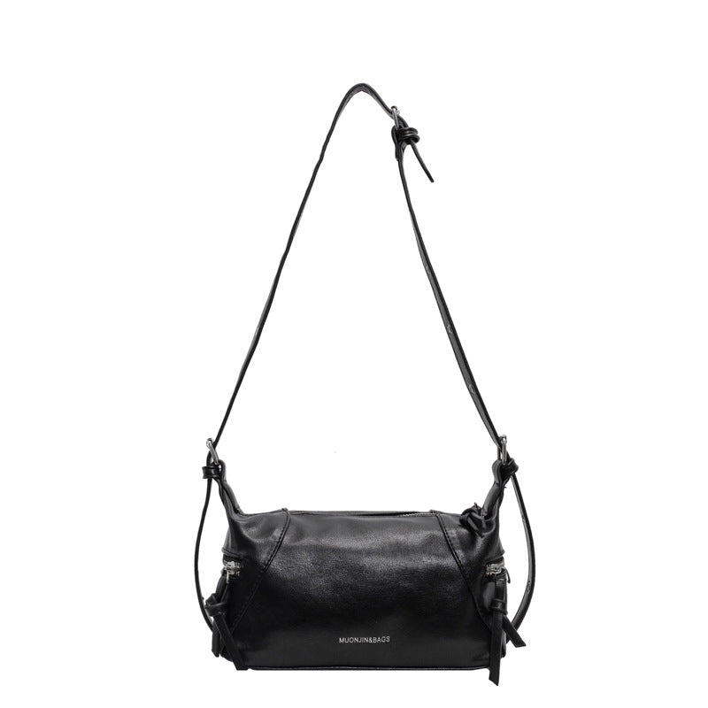 GOOSUDU 2025 Niche high-end locomotive soft leather bag women's popular new versatile fashion shoulder messenger cool sa casual armpit bag