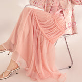 Spring  new high-end design light luxury A-shaped skirt celebrity fairy lace thin skirt female MZ009