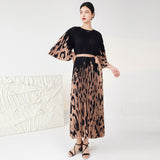2025 High-end pleated dress women's temperament elegant pleated skirt long high-end sense New Popular trade women's clothing foundry