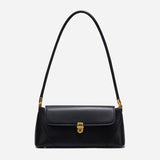 GOOSUDU 2025 popular new baguette bag niche design high sense simple black underarm bag texture shoulder bag women can send