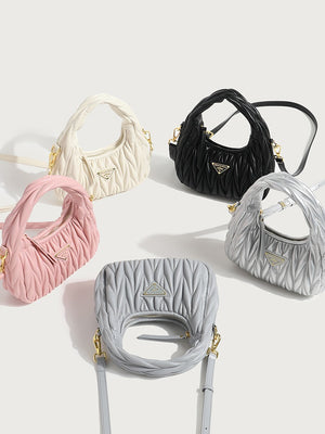 GOOSUDU 2025 Niche design handbag spring women's versatile exquisite high-end pleated underarm bag fashion summer
