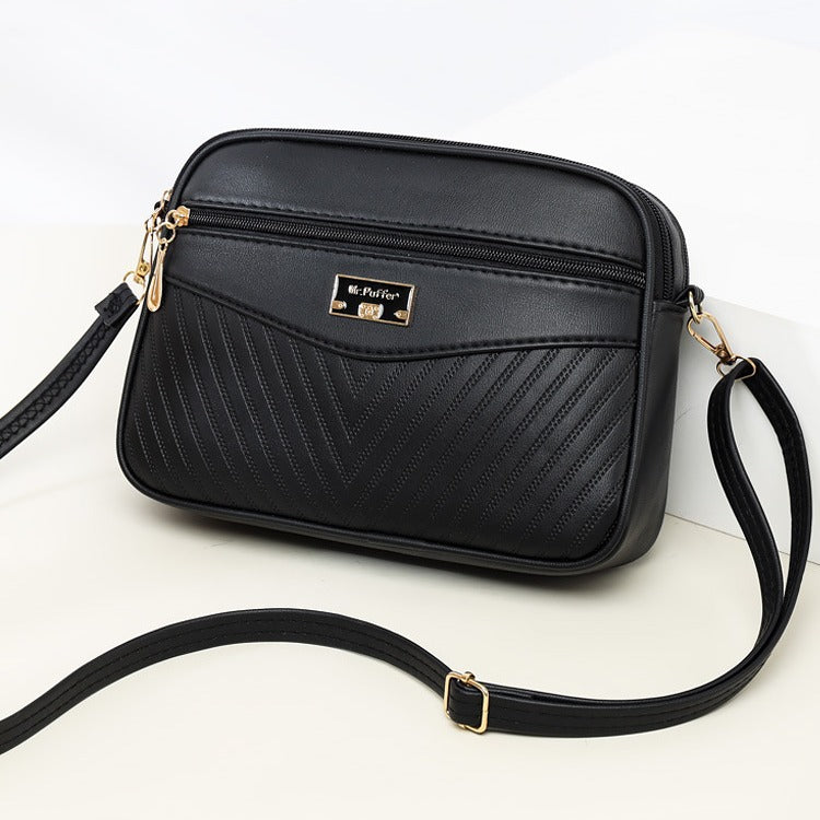 GOOSUDU 2025Cross-border bag popular new summer women's bag oblique span niche armpit bag Popular trade printed women's shoulder small square bag