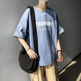 GOOSUDU T-shirt Men's Fashion Brand Korean Style Hong Kong Style Trendy Internet Celebrity Clothes Men's Half-Length Sleeves Ins Short Sleeve Men's Loose Clothes