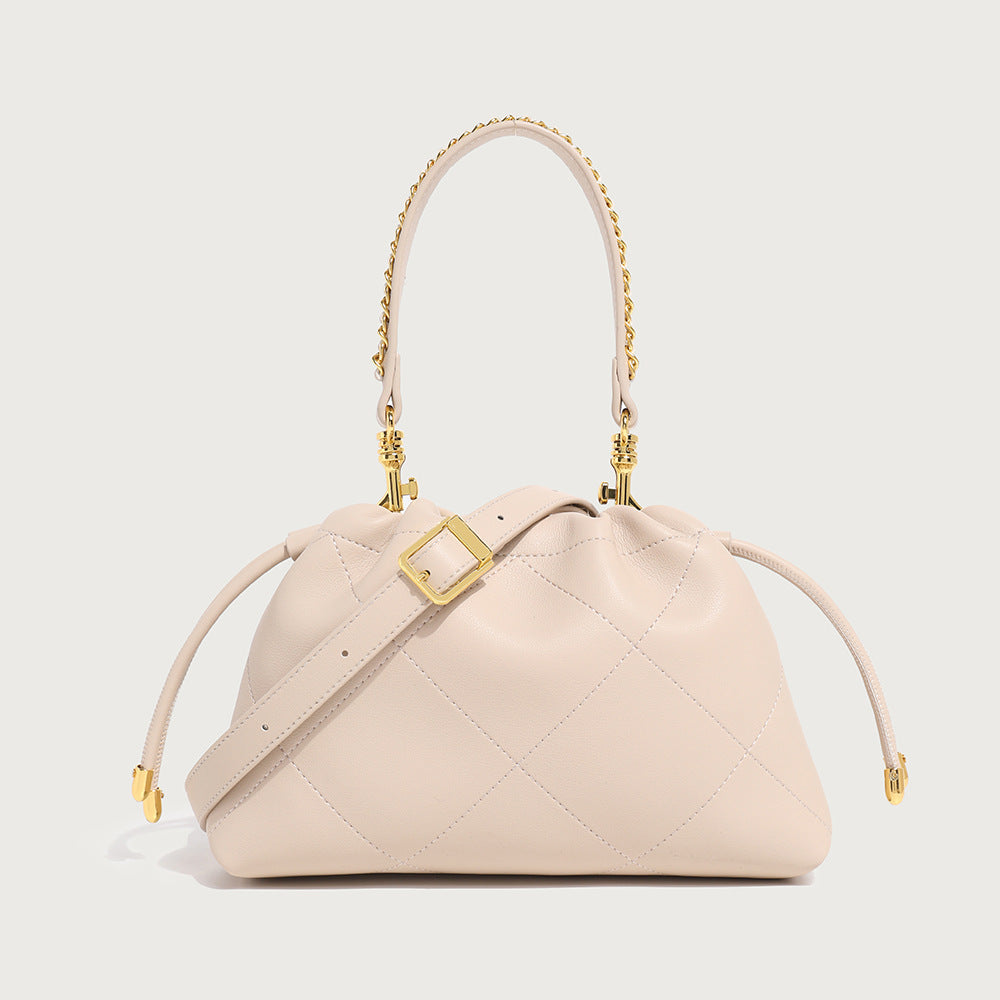 GOOSUDU 2025 UR niche design handbag bag spring women's versatile daily fashion high-end drawstring pleated handbag