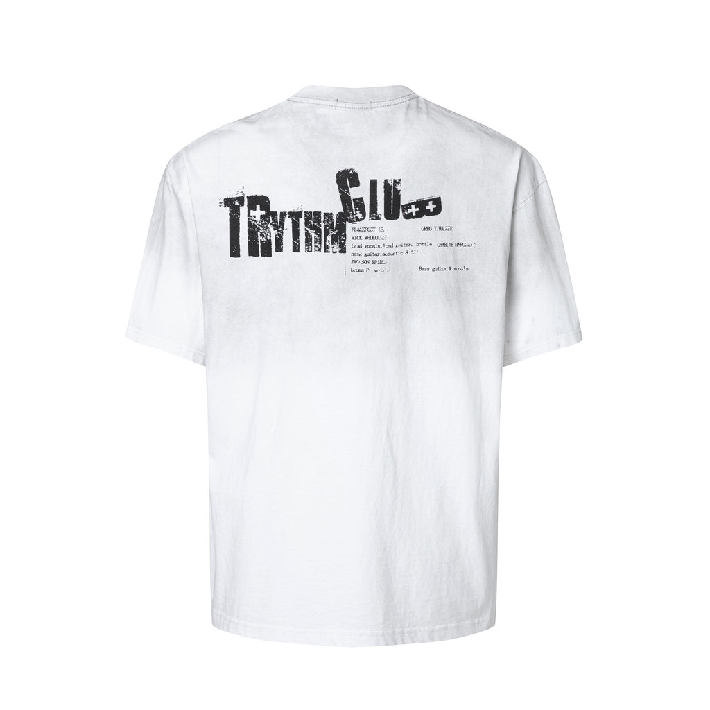 2025 27141 2025n Street 2025 Summer Character High Sense Small Collar Design Men's Loose and Old Short Sleeve T-Shirt