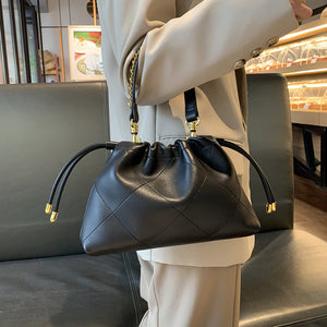 GOOSUDU 2025 UR niche design handbag bag spring women's versatile daily fashion high-end drawstring pleated handbag