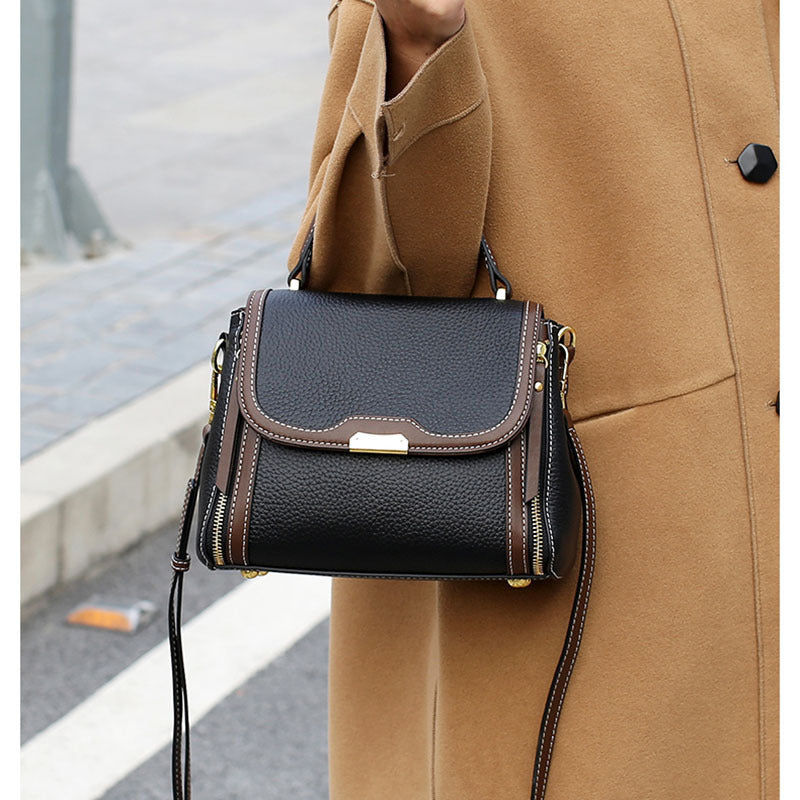 2025 new trendy high-end fashion explosion portable shoulder bag leather women's bag messenger bag women's large capacity