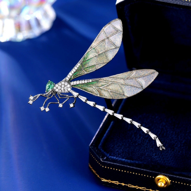 2025 Niche design high-end corsage accessories personalized pins exquisite luxury blazer accessories insect dragonfly brooch
