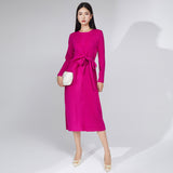 2025 High-end temperament skirt women's clothing spring and autumn new design pleated dress women's medium and long high-end