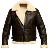 2025 Winter casual zipper zipper digging bag lapel spot middle-aged black solid color real fur fit men's clothing