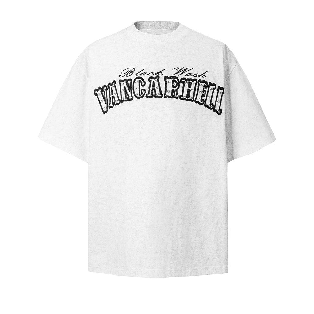 2025 8533 2025n Street 2025 Summer Embroidery Hot Diamond Design Sense Men's Loose Premium Heavy Short Sleeve T-Shirt