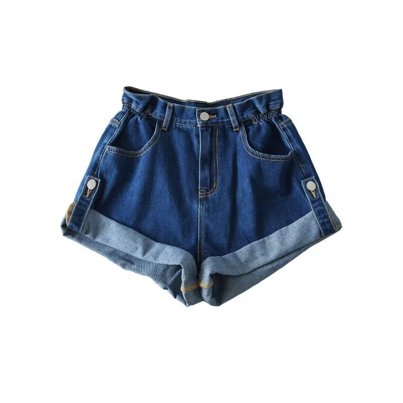 GOOSUDU High Waist Retro Wide-Leg Denim Shorts Women's  Summer New Loose Small Curling Hot Pants Fashion Delivery Wholesale