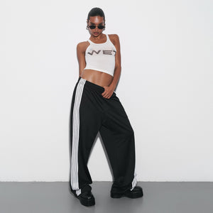 striped lazy casual pants casual pants summer women's high loose fashion tightening trousers ins style
