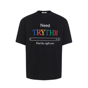 2025 27219 2025n Street 2025 Summer Color Letter Map High Sense Small Neck Design Men's Loose Short Sleeve T-Shirt