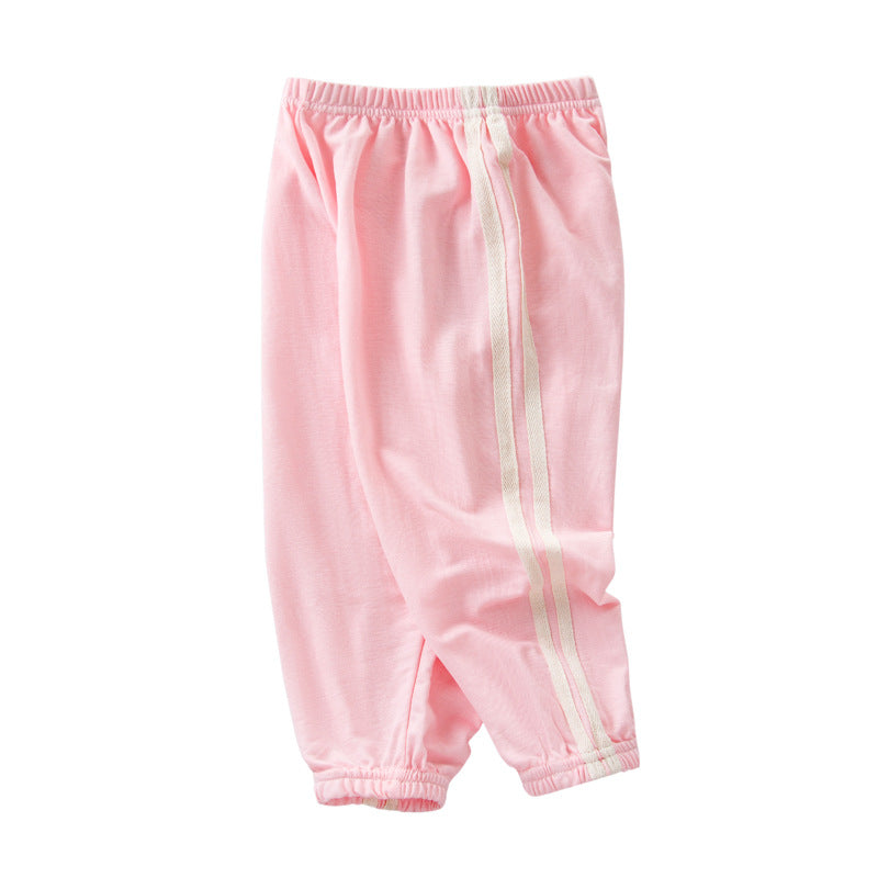 Children's Anti-Mosquito Pants Summer New Ice Silk Pants Boys and Girls Crawler Spring and Summer Pants Baby Children's Clothing One Piece Dropshipping