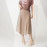 2025 This year's popular popular women's clothing fashion loose irregular medium and long temperament versatile and thin  skirt