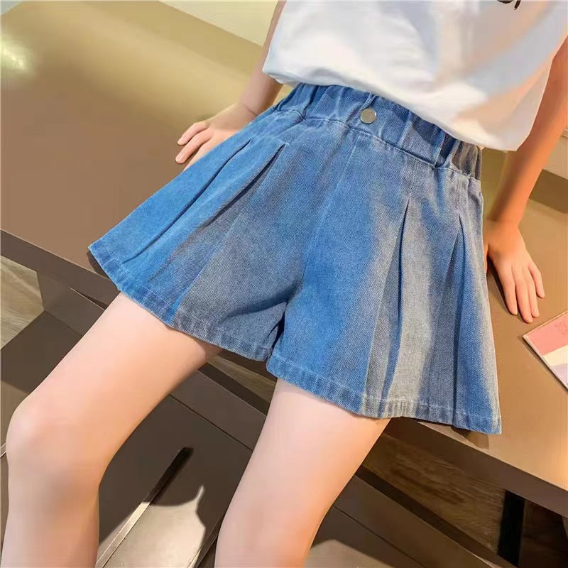 Children's Denim Shorts Factory Wholesale Girls Casual Thin Pants Summer New Children's Clothing Shorts Wholesale Shorts