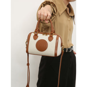 GOOSUDU 2025 Niche light luxury women's bag contrasting color wave canvas Boston pillow bag portable commuter women's bag single shoulder crossbody small bag women
