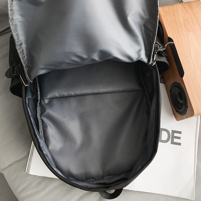 Wholesale Women's Double Backpack Popular Men's Backpack Letters Solid Color Junior High School High School Student Bag Ins Style Fashion