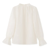 2025 New Chinese Style Crew Neck Solid Color Button Shirt Loose Mulberry Silk Niche Premium Top N2021