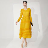 2025 Hot Trade  Dress Women's Summer High Temperament Design Loose Large Size Lace-up Skinny Fashion Long Skirt